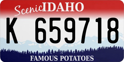 ID license plate K659718
