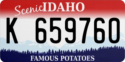 ID license plate K659760