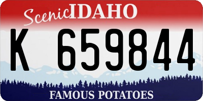 ID license plate K659844