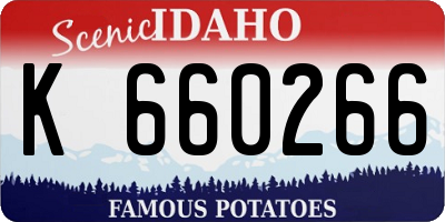 ID license plate K660266