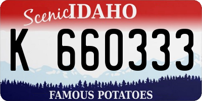 ID license plate K660333