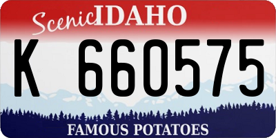 ID license plate K660575