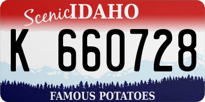 ID license plate K660728