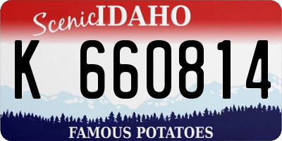 ID license plate K660814