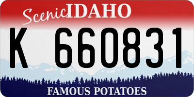 ID license plate K660831