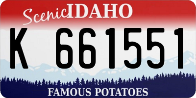 ID license plate K661551