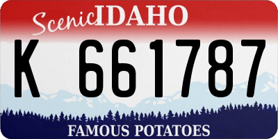 ID license plate K661787