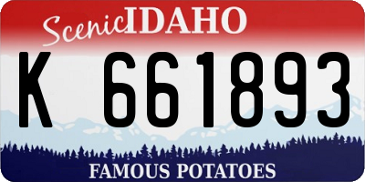 ID license plate K661893