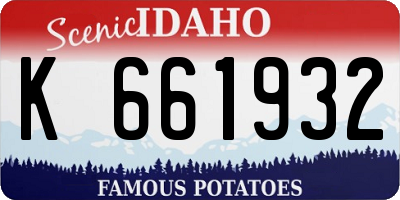 ID license plate K661932