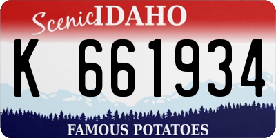 ID license plate K661934