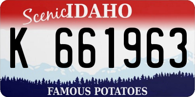 ID license plate K661963
