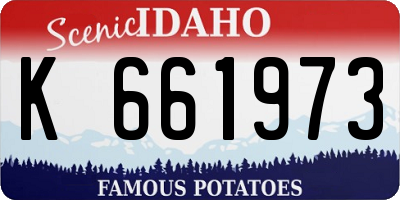 ID license plate K661973