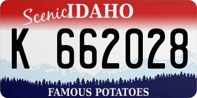 ID license plate K662028