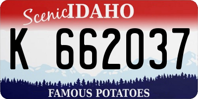 ID license plate K662037