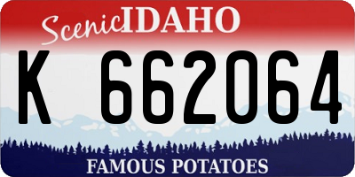 ID license plate K662064