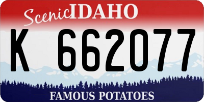 ID license plate K662077
