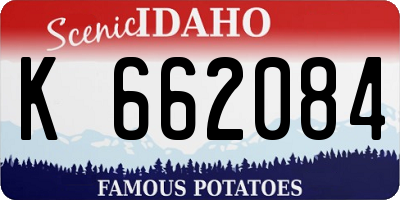 ID license plate K662084