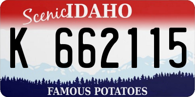 ID license plate K662115