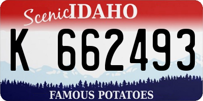 ID license plate K662493