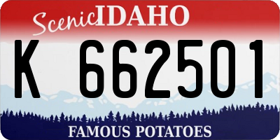 ID license plate K662501