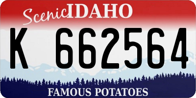ID license plate K662564