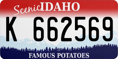 ID license plate K662569