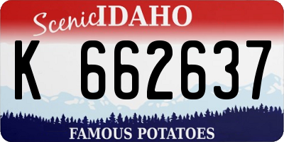 ID license plate K662637
