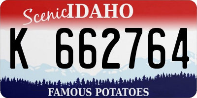 ID license plate K662764