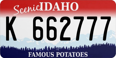 ID license plate K662777