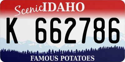 ID license plate K662786