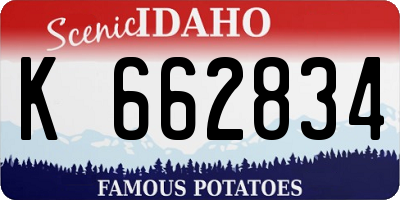 ID license plate K662834