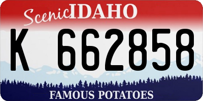 ID license plate K662858