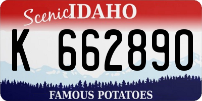 ID license plate K662890