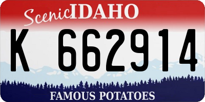 ID license plate K662914