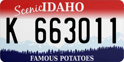 ID license plate K663011