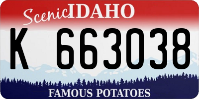 ID license plate K663038