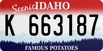 ID license plate K663187