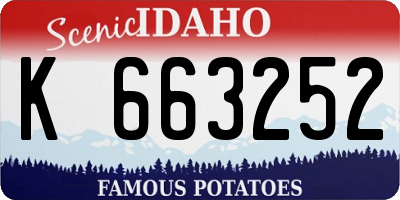 ID license plate K663252