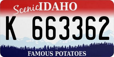 ID license plate K663362