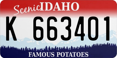 ID license plate K663401
