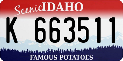 ID license plate K663511
