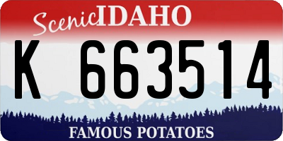 ID license plate K663514