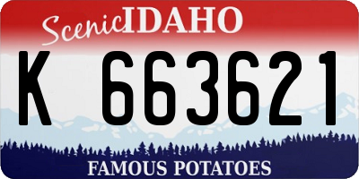 ID license plate K663621
