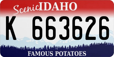 ID license plate K663626