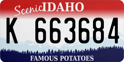 ID license plate K663684