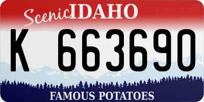 ID license plate K663690