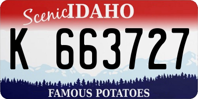 ID license plate K663727