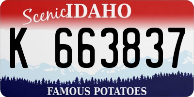 ID license plate K663837