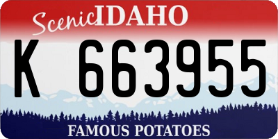 ID license plate K663955