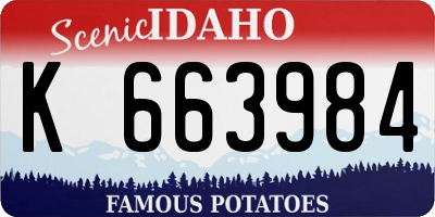 ID license plate K663984